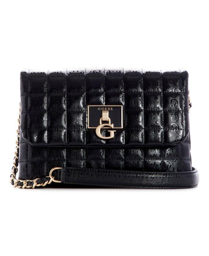 Cartera Kobo Crossbody Flap Bla Negro Guess-0