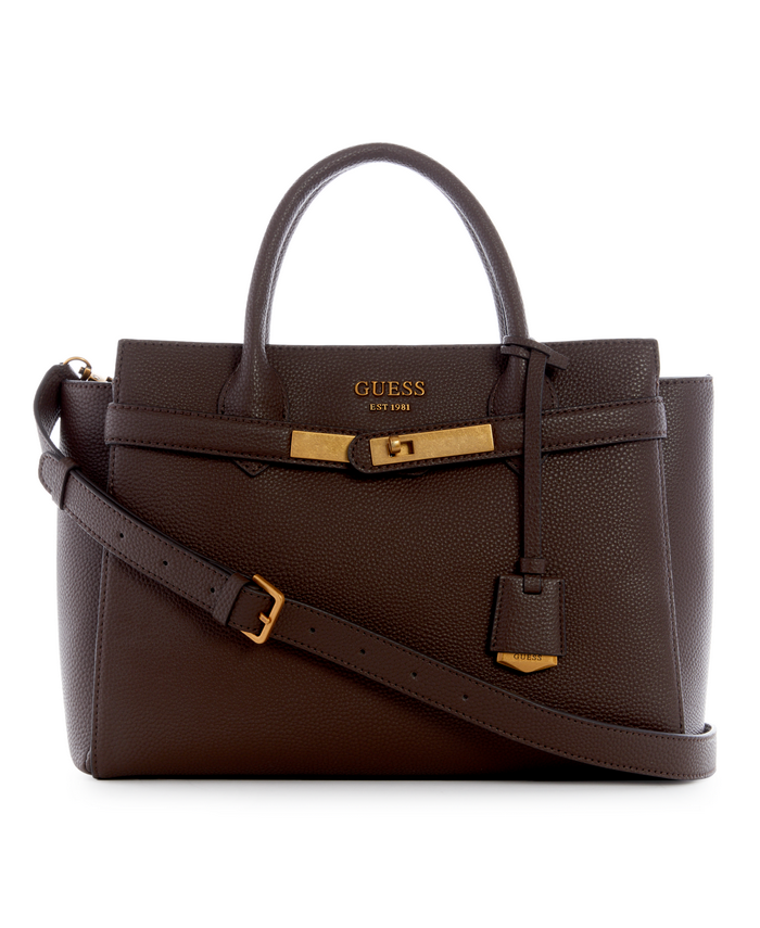 Cartera Guess Enisa High Society Satchel Cho Café-0