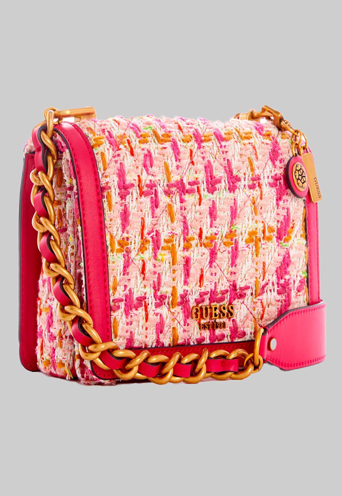 Cartera Abey Crossbody Flap Hpk Rosado Guess-1