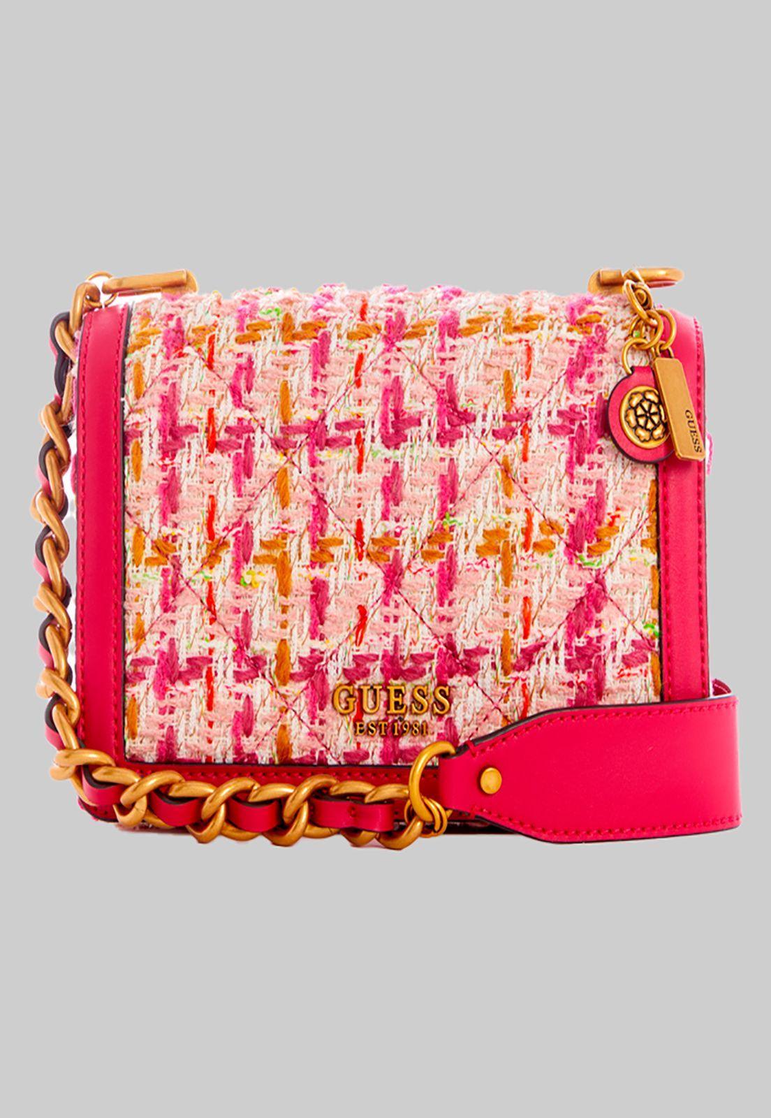 Cartera Abey Crossbody Flap Hpk Rosado Guess-0