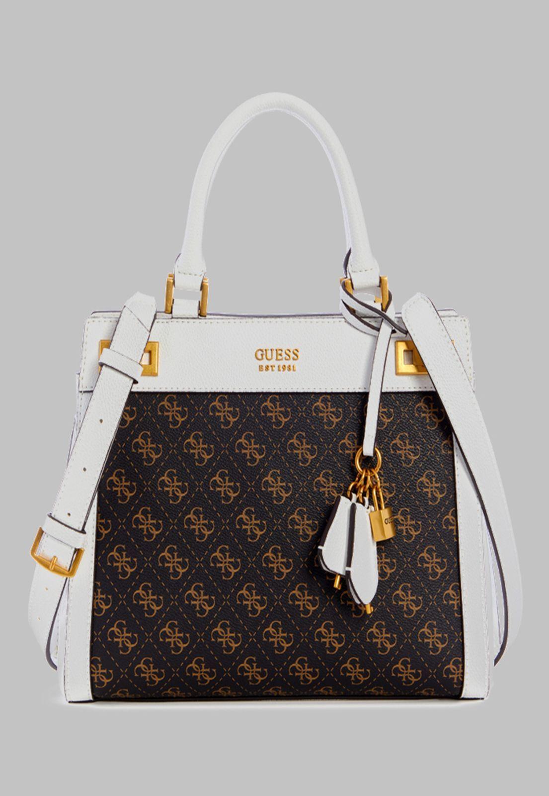 Cartera Guess Katey Luxury Satchel Bgw Blanco-0