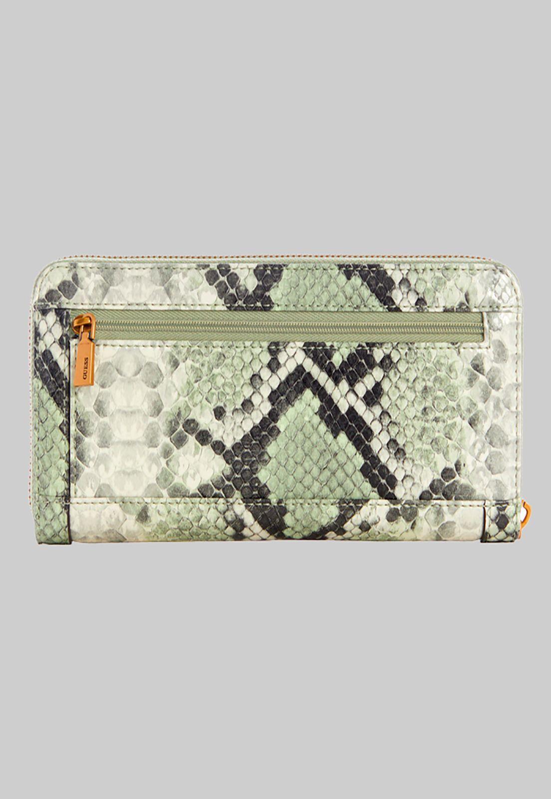 Billetera Abey Slg Large Zip Around  Verde Guess-1