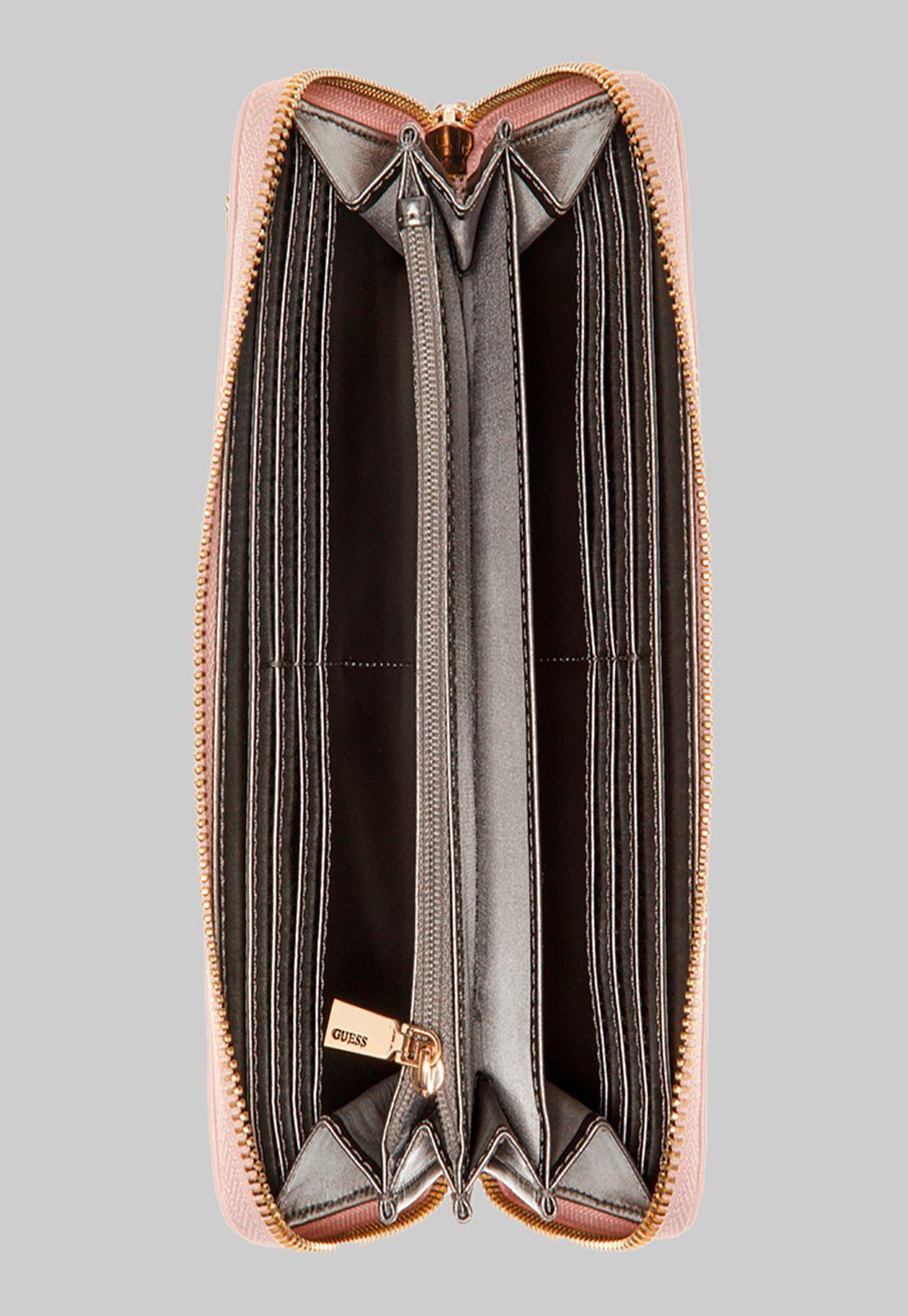 Billetera Eco Gemma Large Around Cor Coral Guess-2