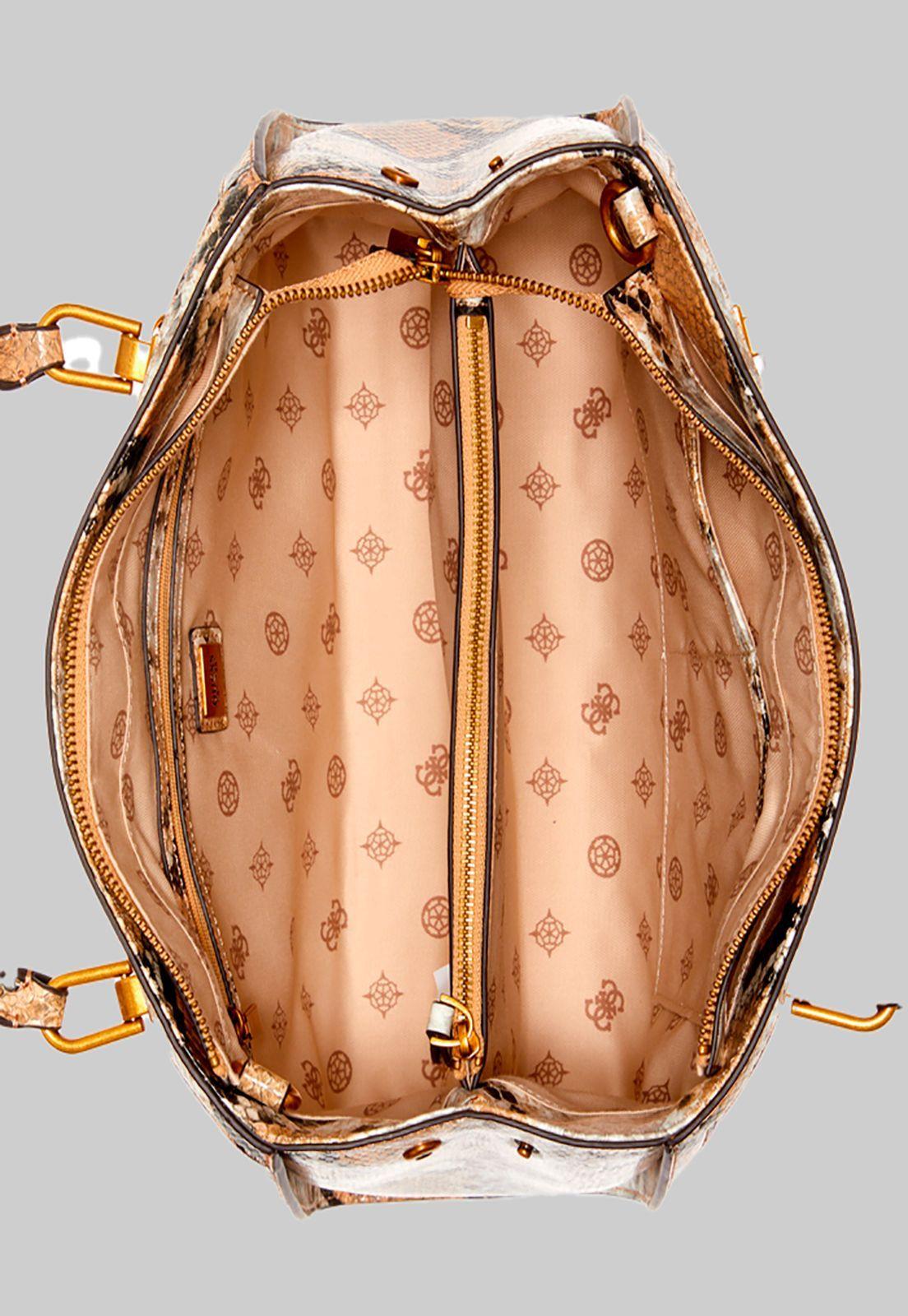 Cartera Abey Elite Girlfriend Satchel Café Guess-3