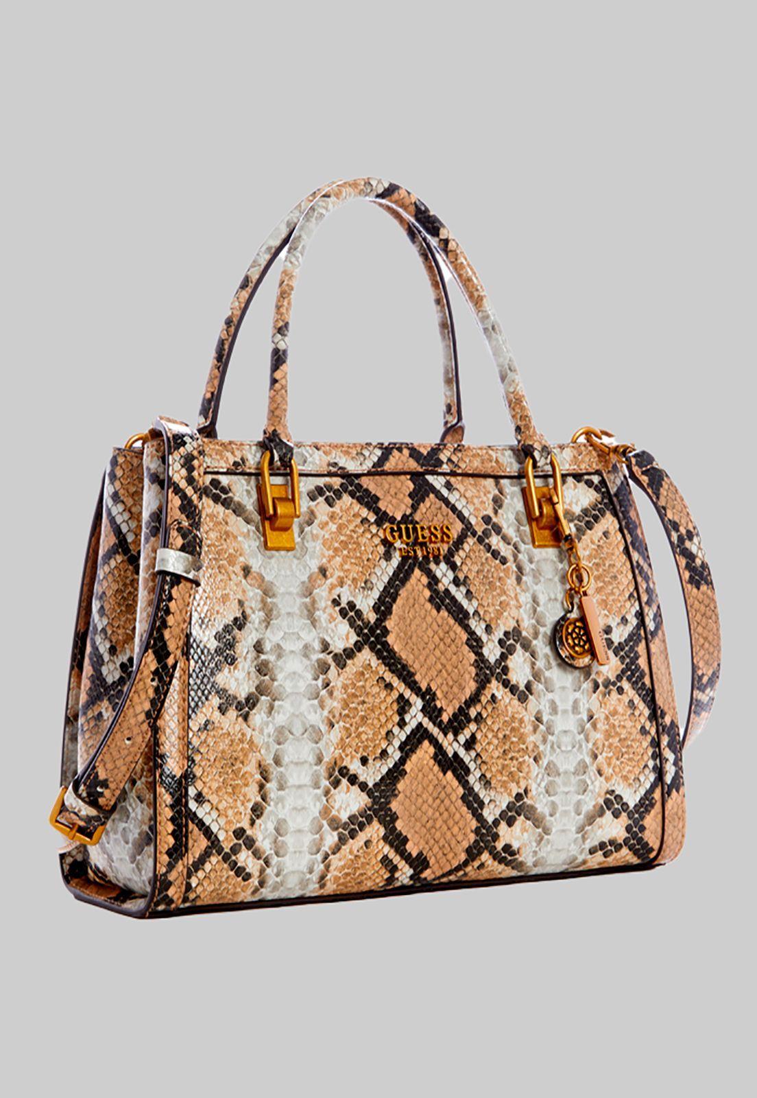 Cartera Abey Elite Girlfriend Satchel Café Guess-1