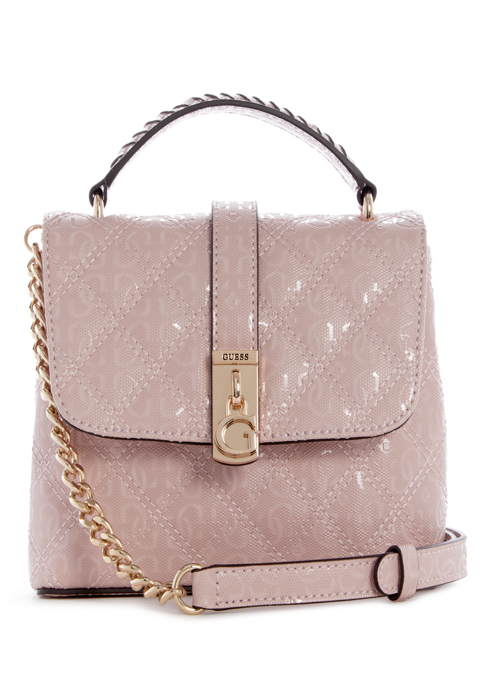 Mini Cartera Gaia Mini Top Hande Flap Rosado Guess-0