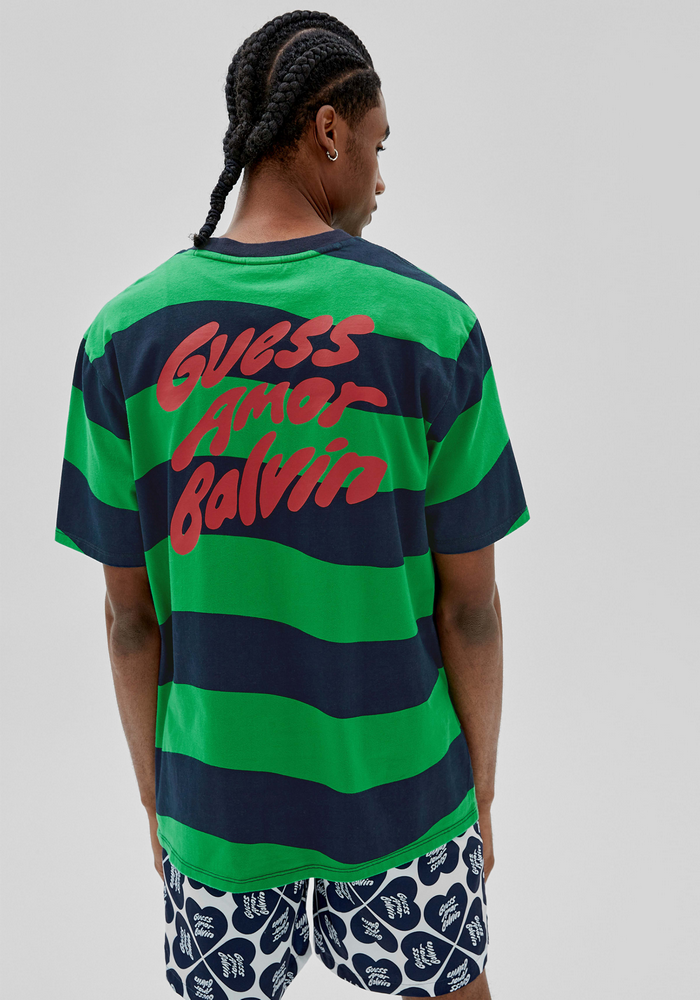Polera Guess Go J Balvin Wave Tee F84Q Verde-1