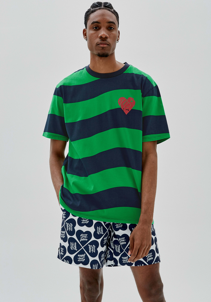 Polera Guess Go J Balvin Wave Tee F84Q Verde-0