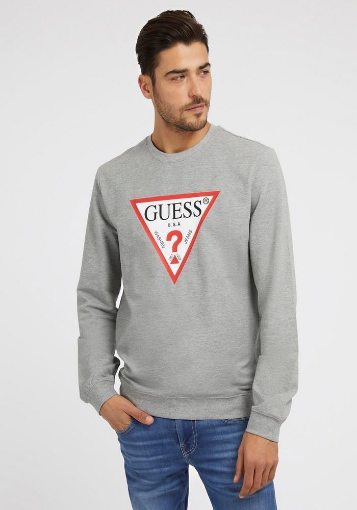 Polerón Guess Audley Cn Fleece Mrh Gris-0