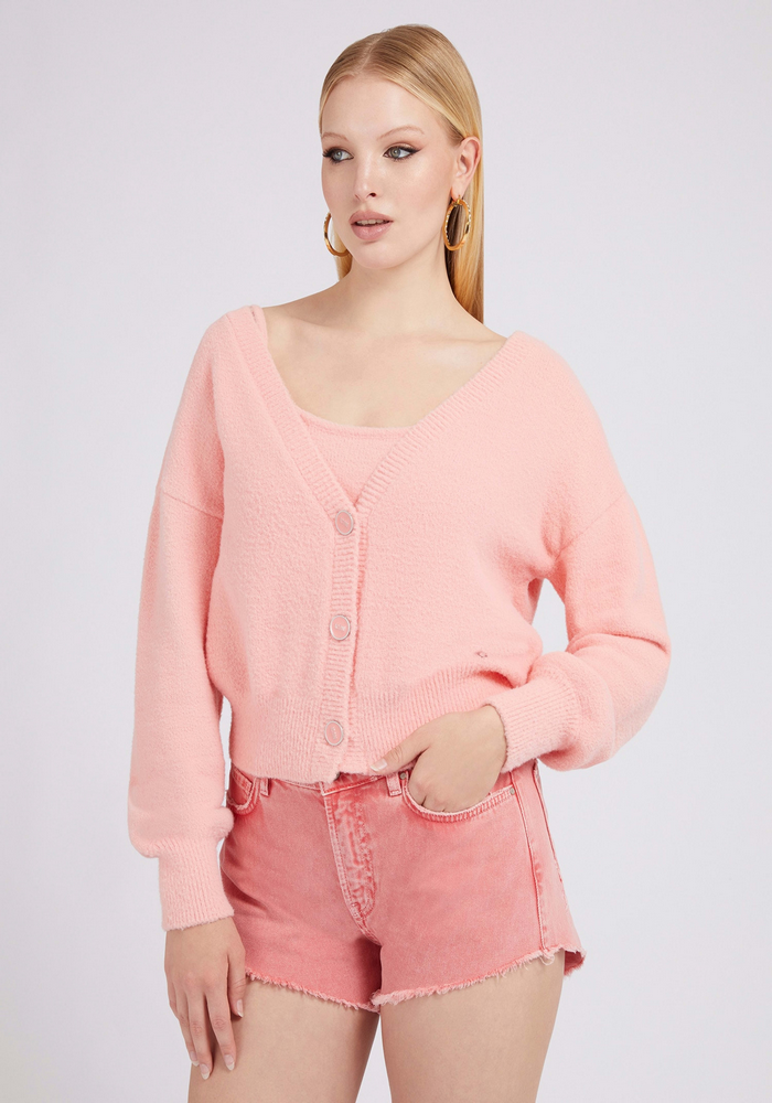Tejido Guess Loana Top Sweater A605 ROSADO-1