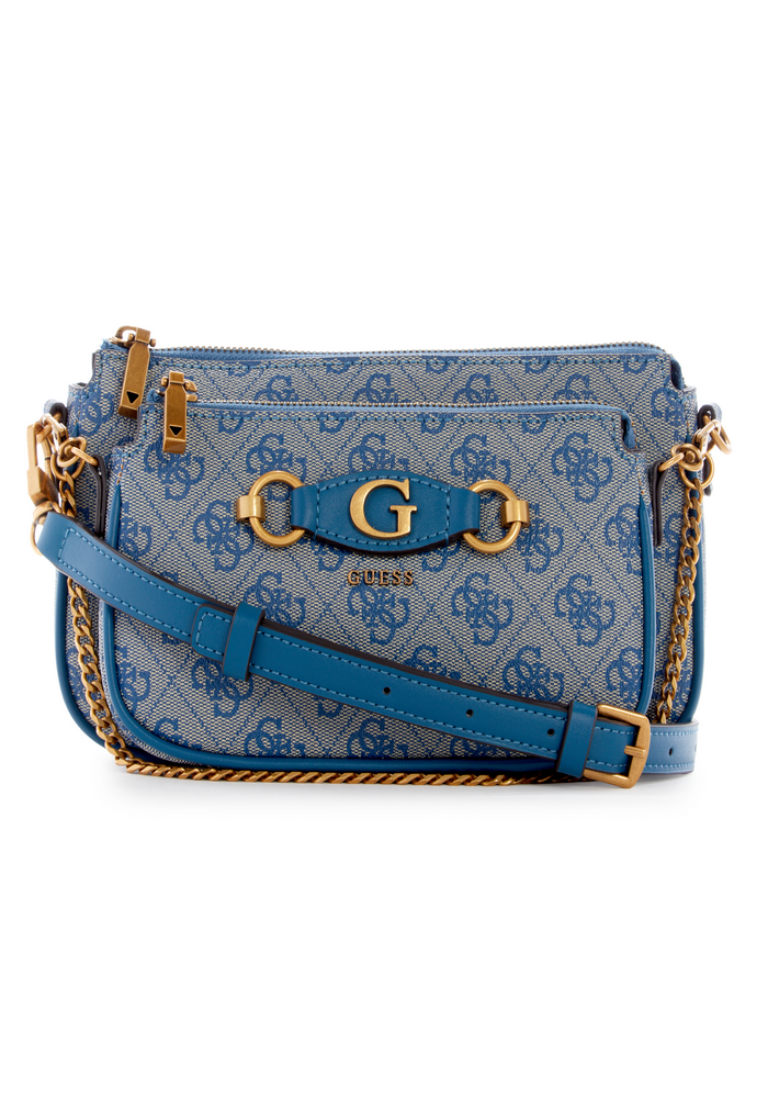 Mini Cartera Izzy Double Pouc Crossbody Azul Guess-0