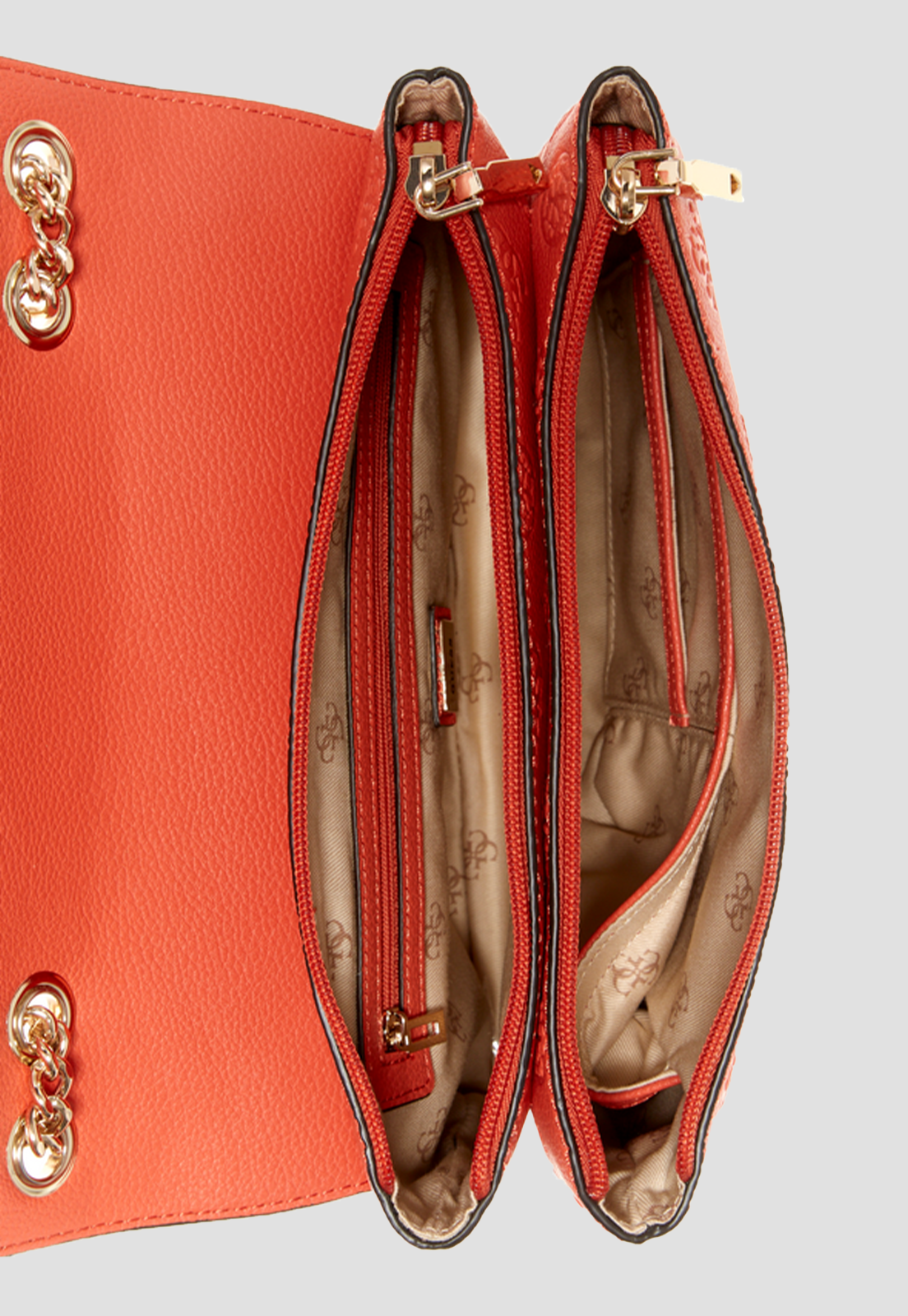 Cartera Helaina Convertible Xbody Naranjo Guess-3
