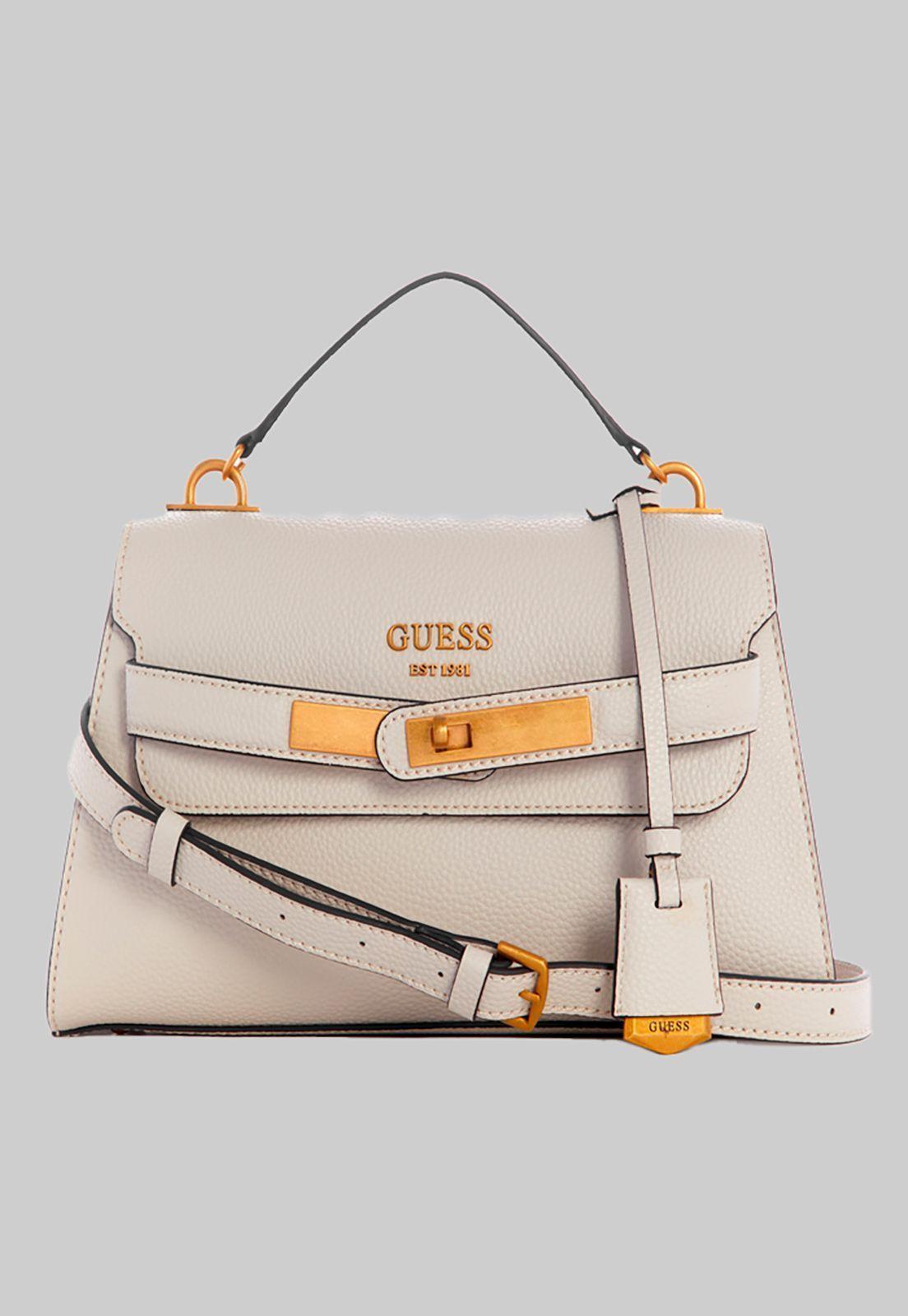 Cartera Enisa Top Handle Flap Sto Crema Guess-0