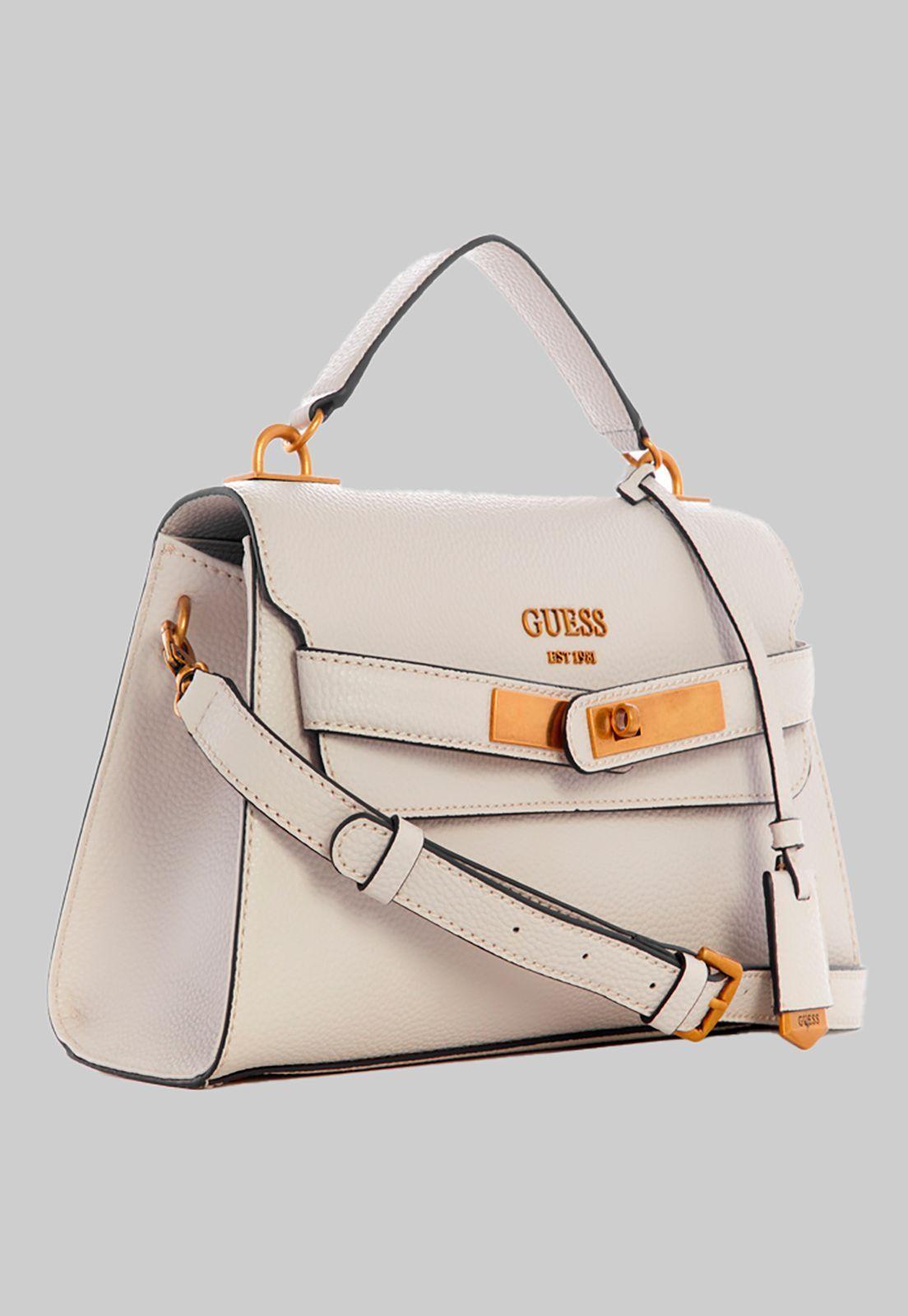 Cartera Enisa Top Handle Flap Sto Crema Guess-1