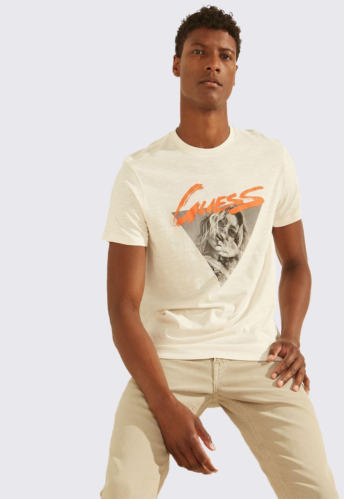 Polera Guess Ss Iconic Photo Teev-0