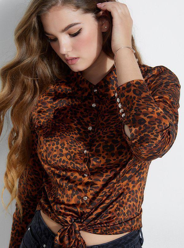 Camisa Guess Ls Cherylnn Button Up Shirt-1