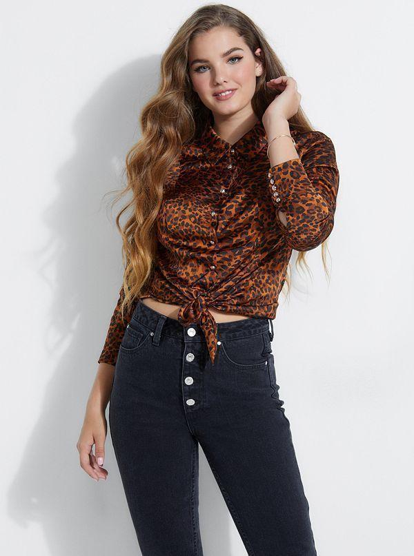 Camisa Guess Ls Cherylnn Button Up Shirt-0