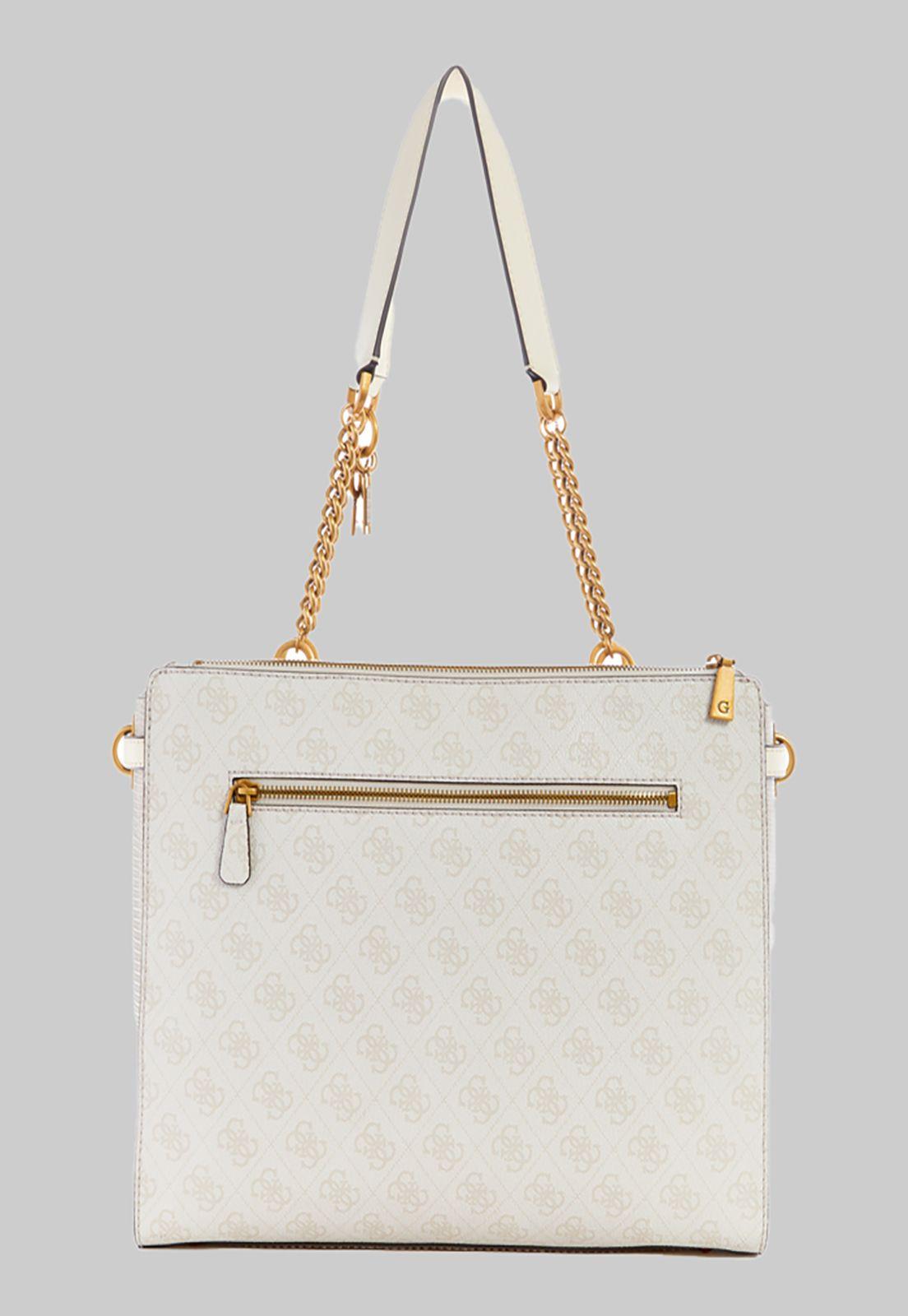 Cartera Guess Ginevra Logo Society Tote Stl Crema-2