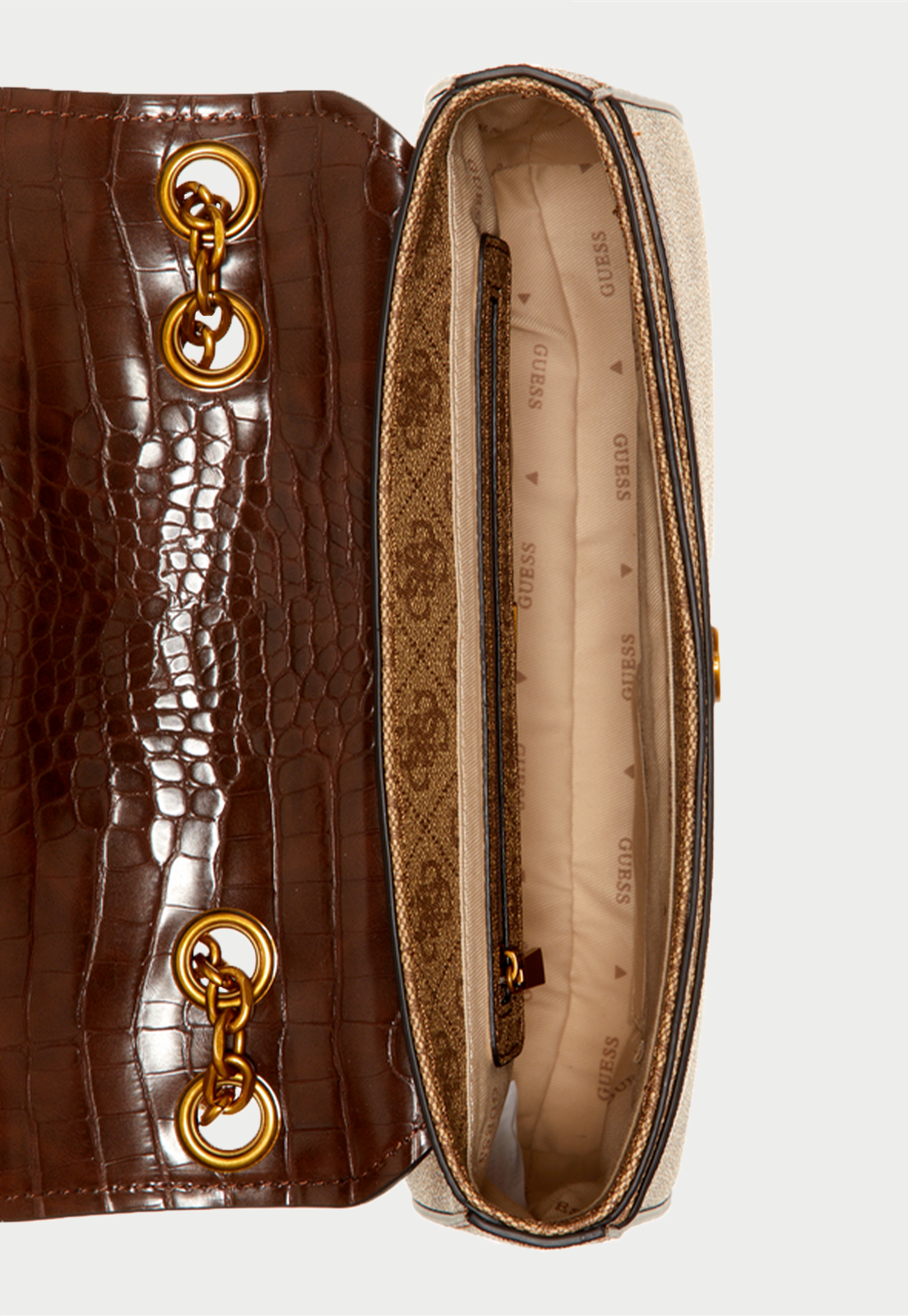 Cartera Rossana Convertible Xbody Lgw Café Guess-3