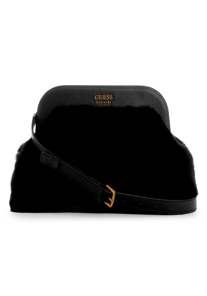 Cartera Tesoro Crossbody Clutch Bla Negro Guess-0