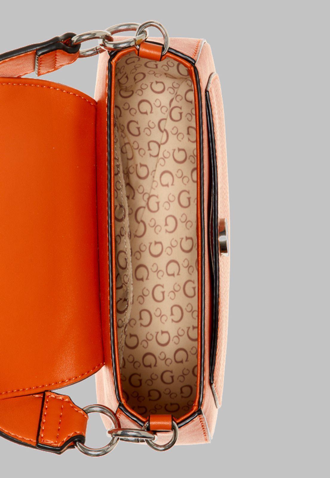 Cartera G Factory Elkhart Crossbody Flap Tng Naranjo-3