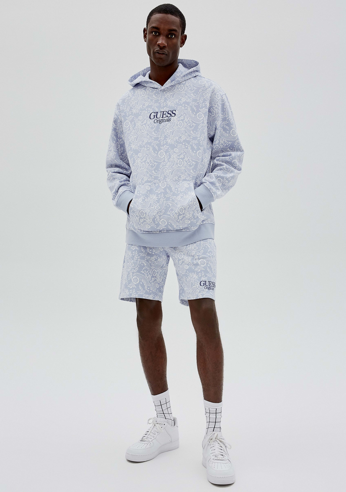 Poleron Guess Go Jensen Bandana Hoodie F41C GRIS-0