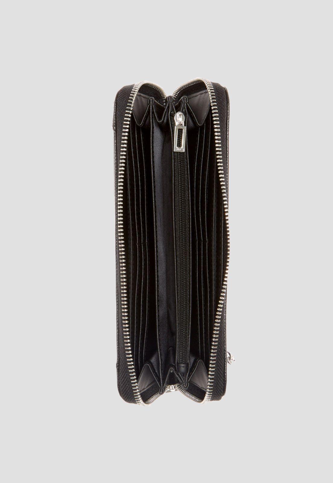 Billetera Helaina Large Around Bla Negro Guess-2