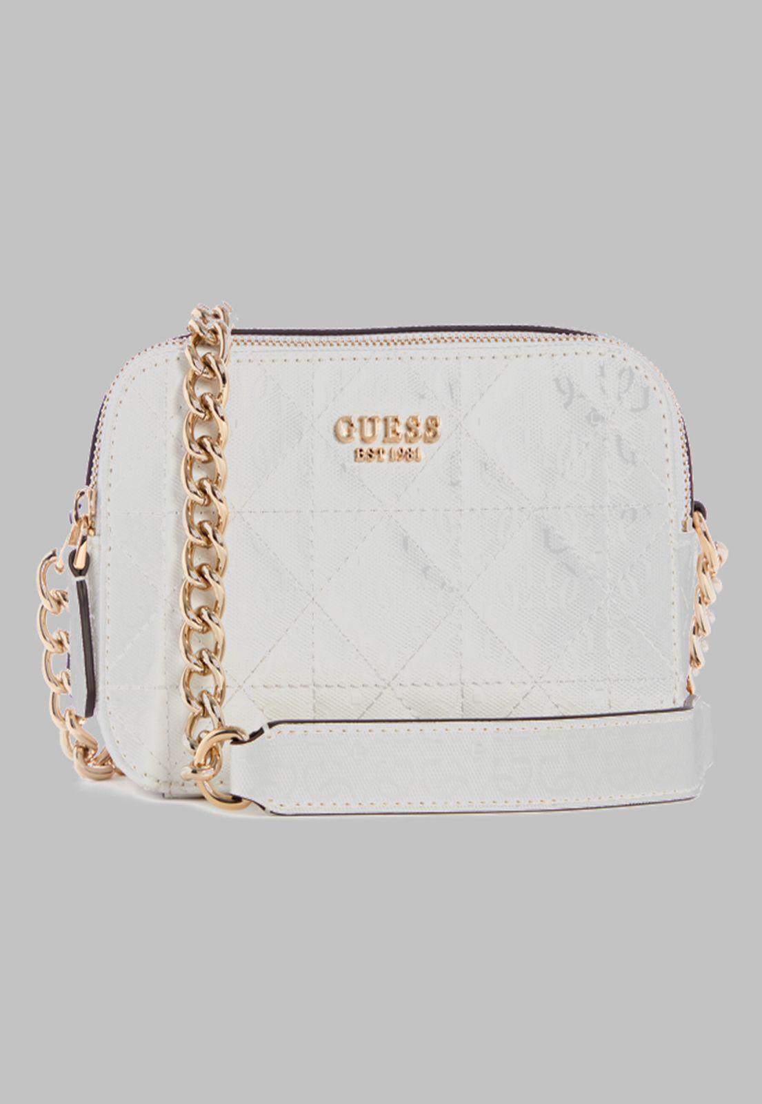 Mini Cartera Guess Noelle Crossbody Camera Whi Blanco-0