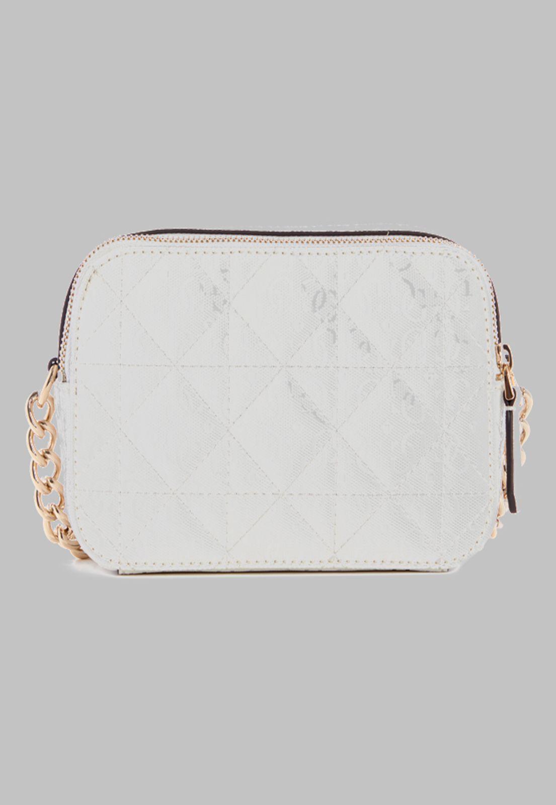 Mini Cartera Guess Noelle Crossbody Camera Whi Blanco-2