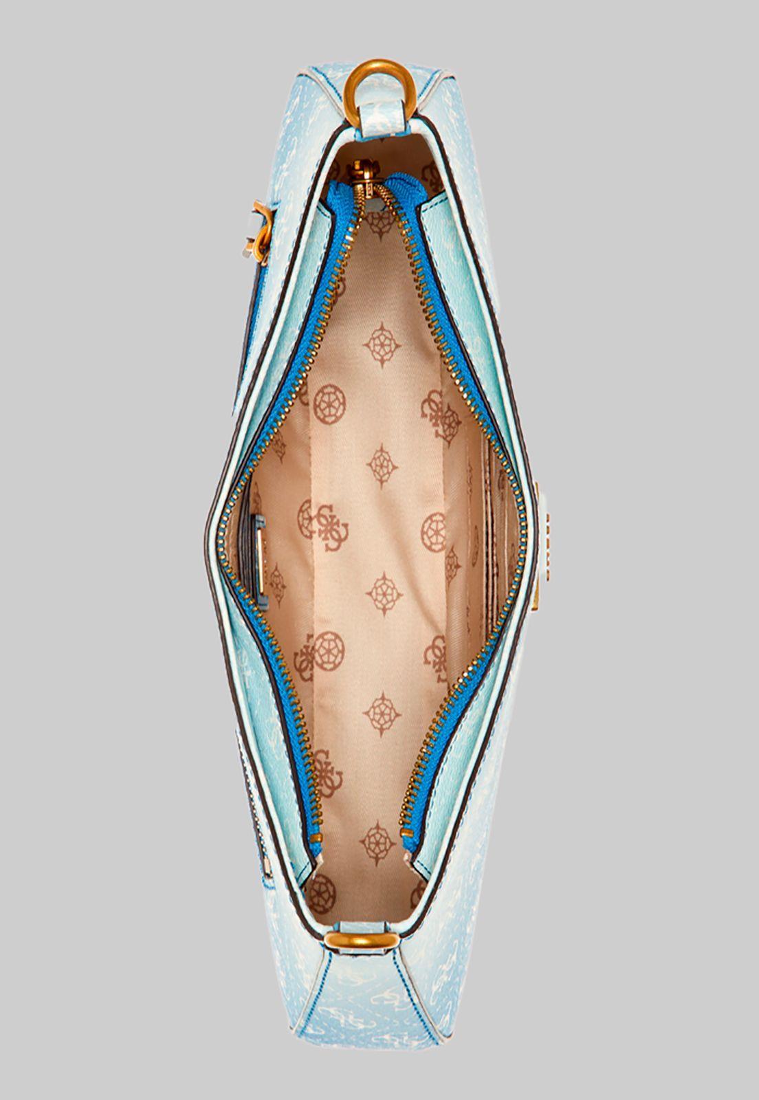 Cartera Alexie Top Zip Shoulder Bag Iol Azul Guess-3