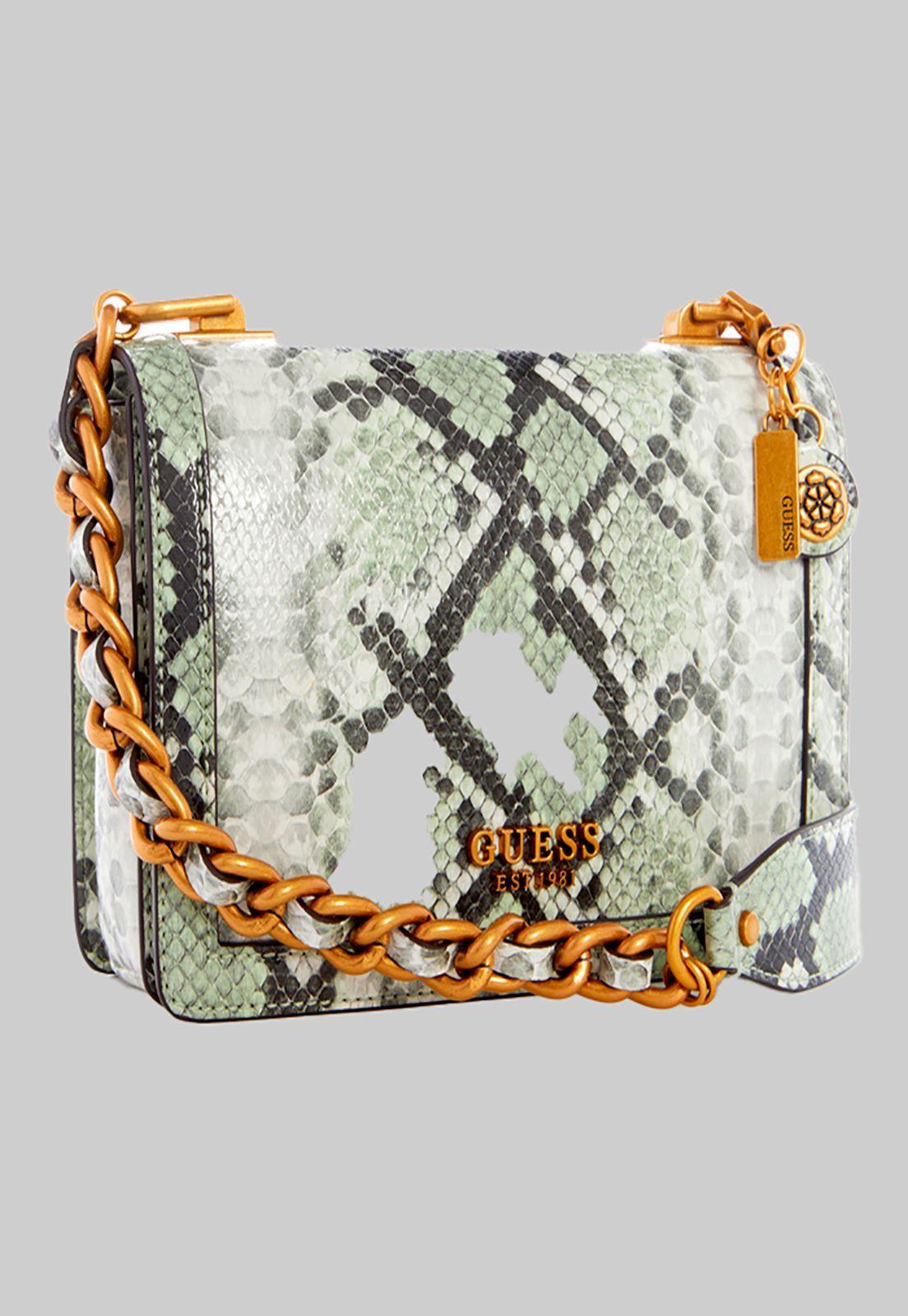 Cartera Abey Crossbody Flap Spy Verde Guess-1