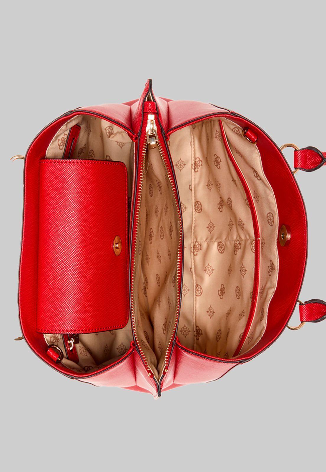 Cartera Alexie Girlfriend Satchel Red Rojo Guess-3