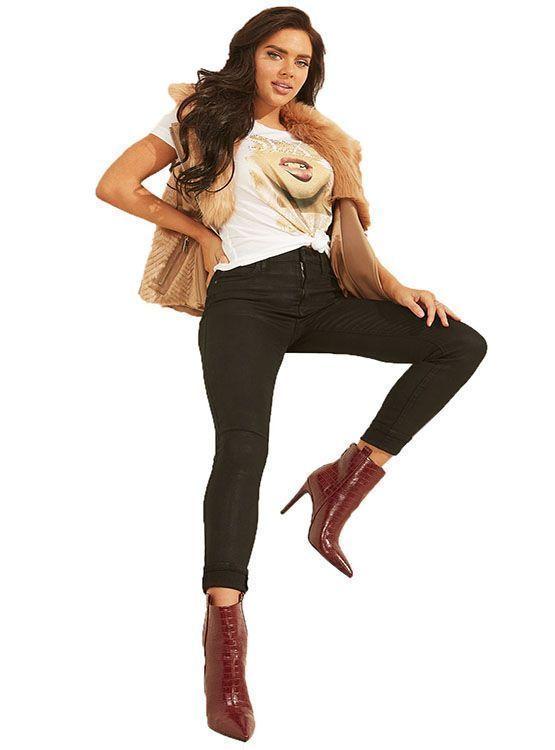 Chaqueta Guess Sl Faux Fur Pu Vest-1