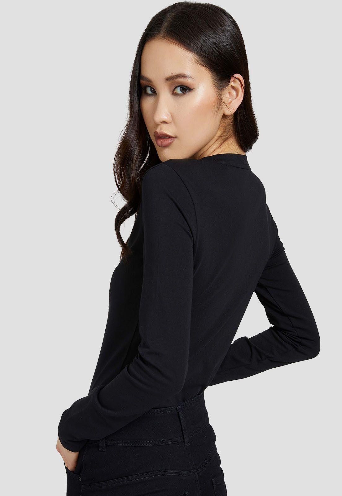 Polera Guess Ls Vn Icon Tee Jblk-1