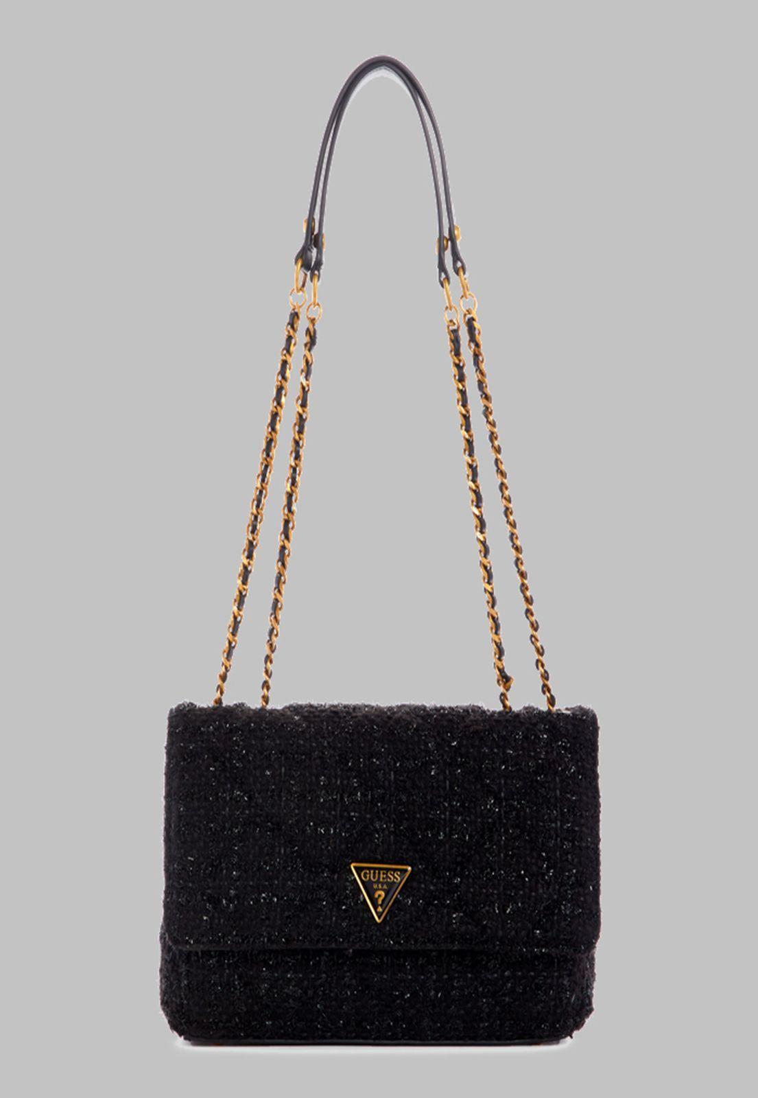 Cartera Guess Cessily Convertible Xbody Flap Bla Negro-0