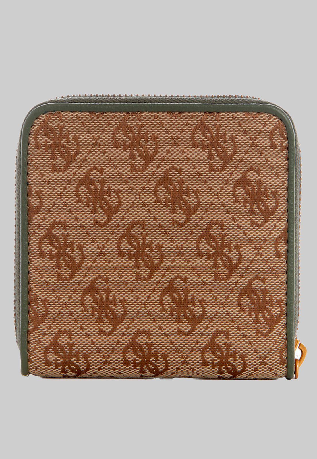 Billetera Aviana Slg Small Zip Around Verde Guess-1