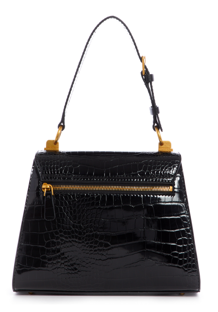 Cartera Stephi Top Handle Flap Bla Negro Guess-1