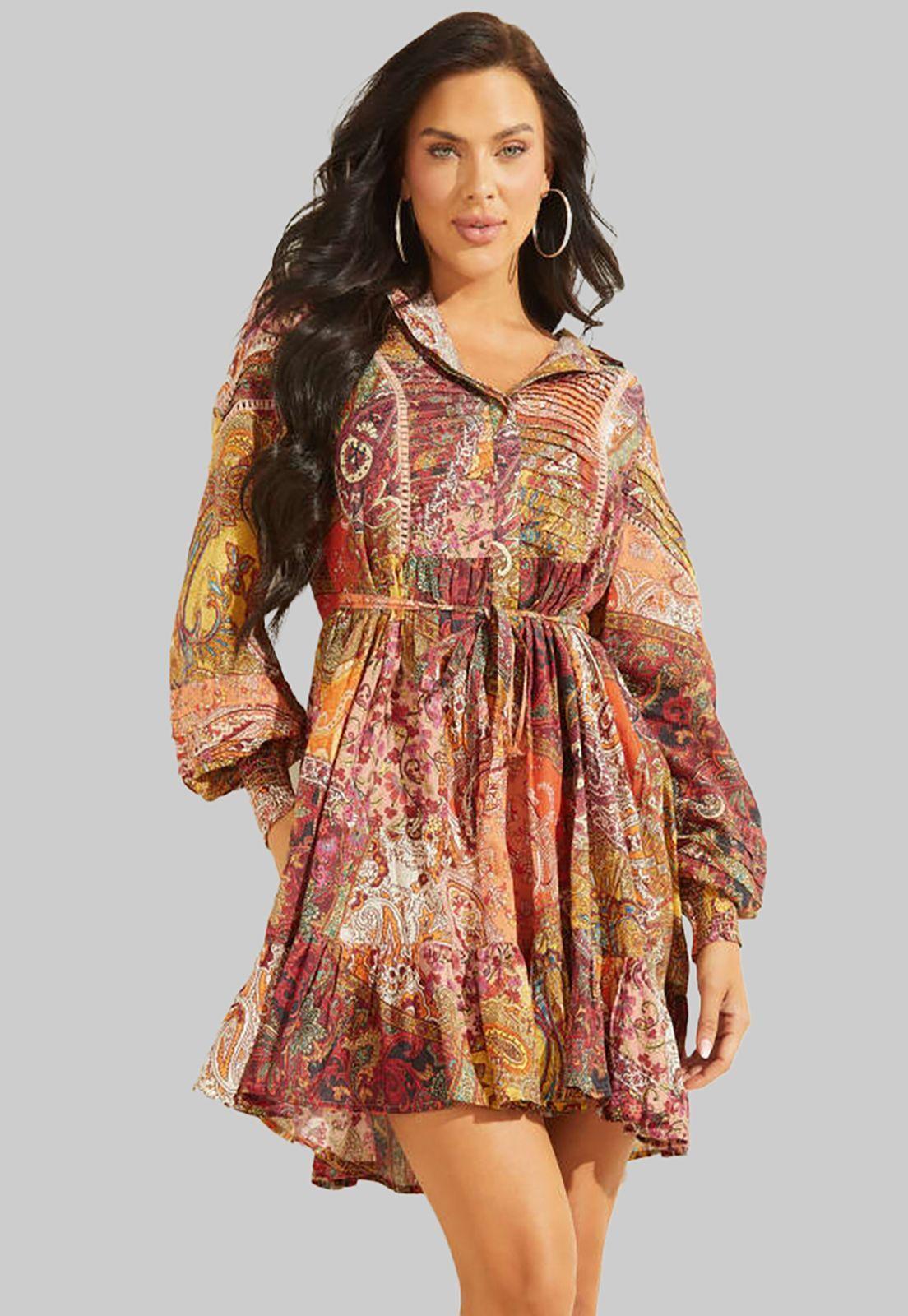 Vestido Guess Ls Mia Dress P7CF MULTICOLOR-0