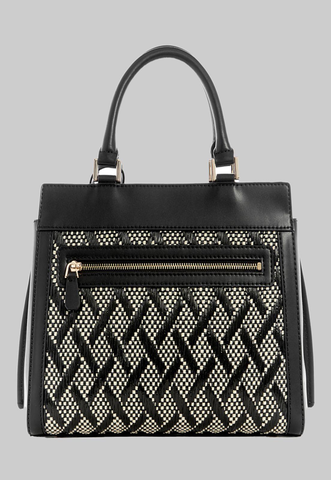 Cartera Guess Katey Luxury Satchel Bla Negro-2