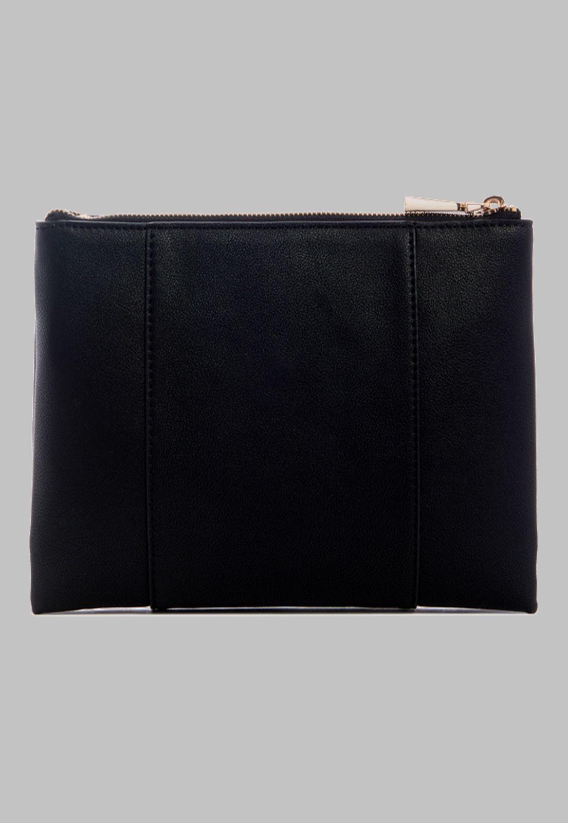 Mini Cartera Guess Noelle Dbl Zip Crossbody Bla Negro-2