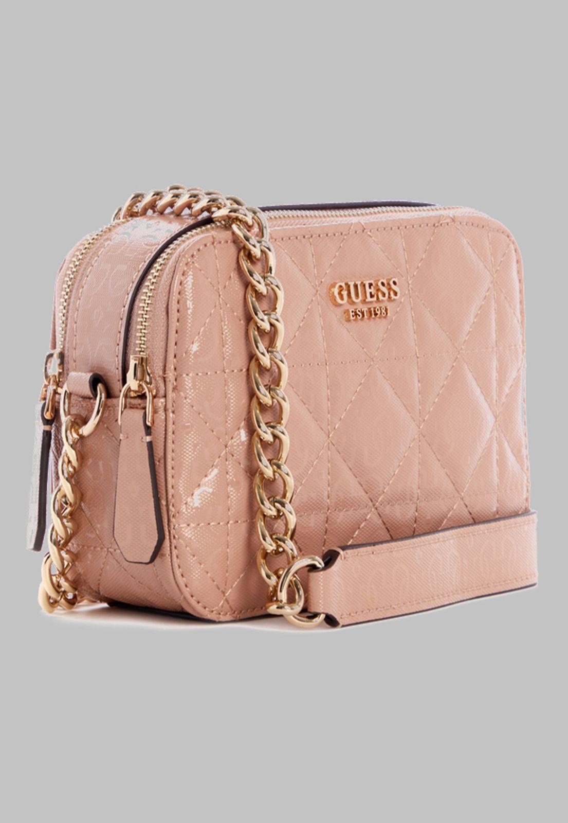 Mini Cartera Guess Noelle Crossbody Camera Crema-1