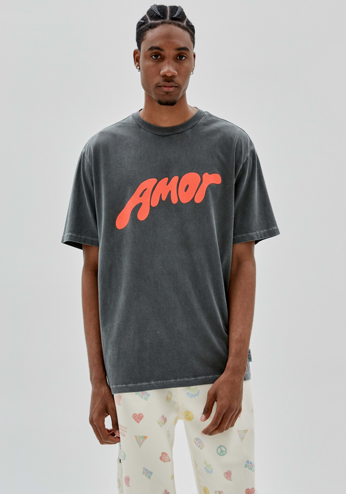 Polera Guess Go J Balvin Washed Amor Tee Jblk Gris-0