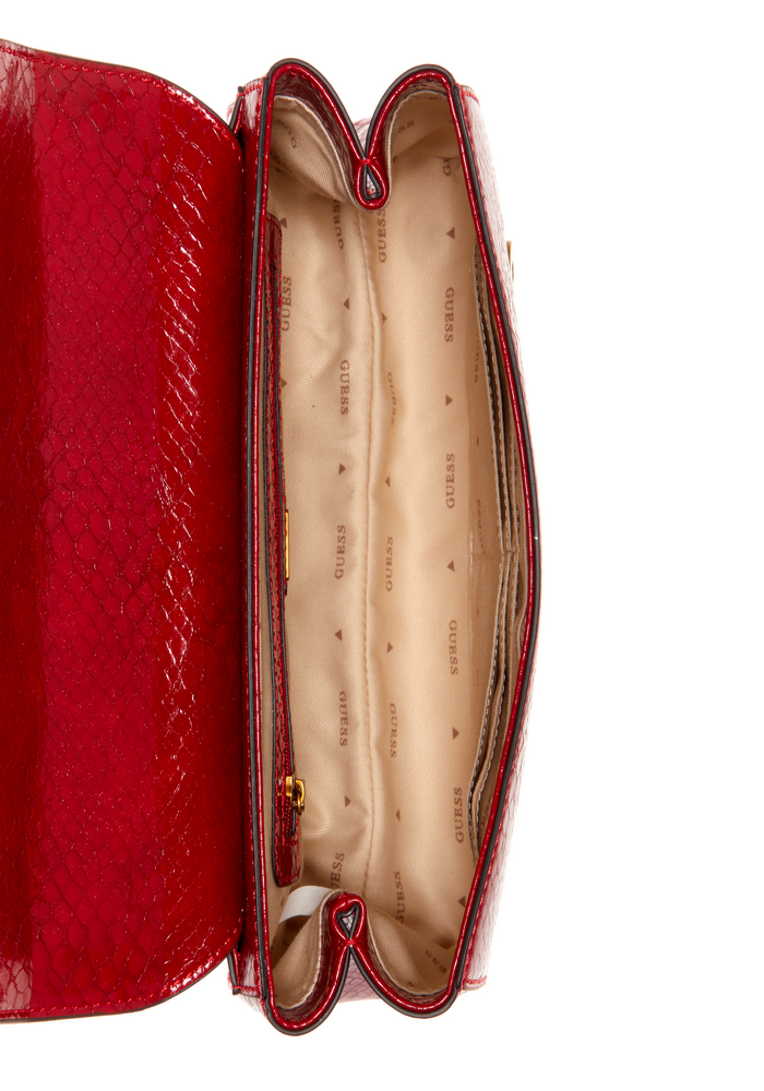 Cartera Katey Flap Shoulder Bag Red Rojo Guess-4