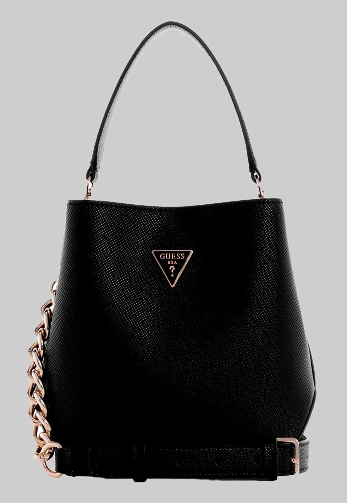 Cartera Alexie Small Bucket Bla Negro Guess-0