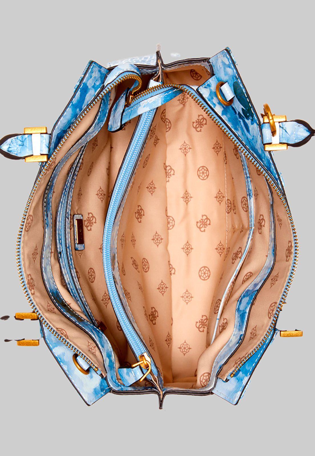 Cartera Isidora Girlfriend Satchel Blf Azul Guess-3