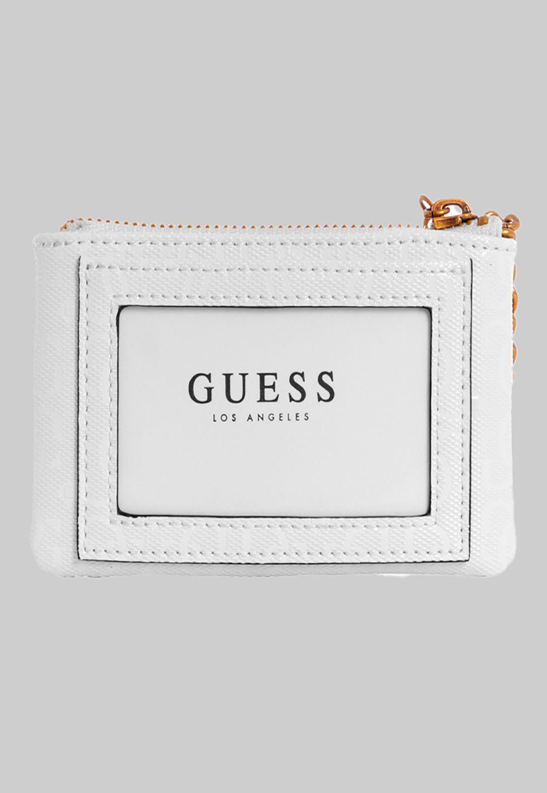 Billetera Isidora Slg Zip Pouch Whi Blanco Guess-1
