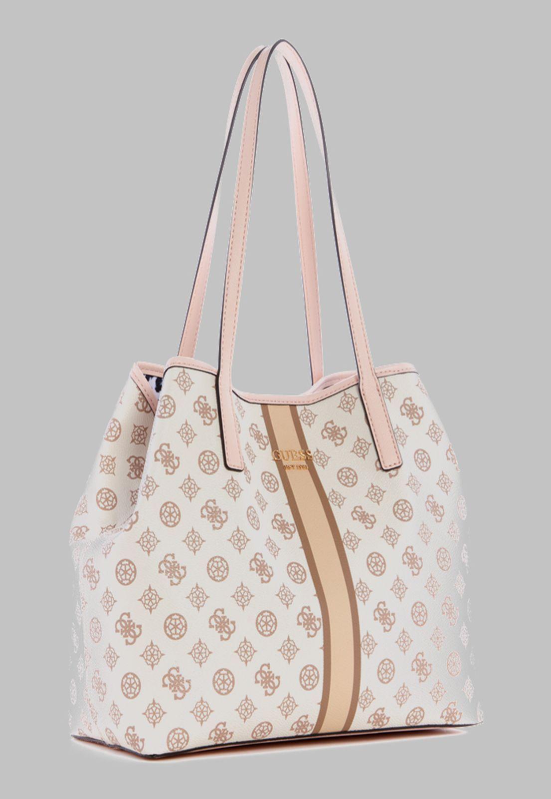 Cartera Guess Vikky Tote Cru Crema-1