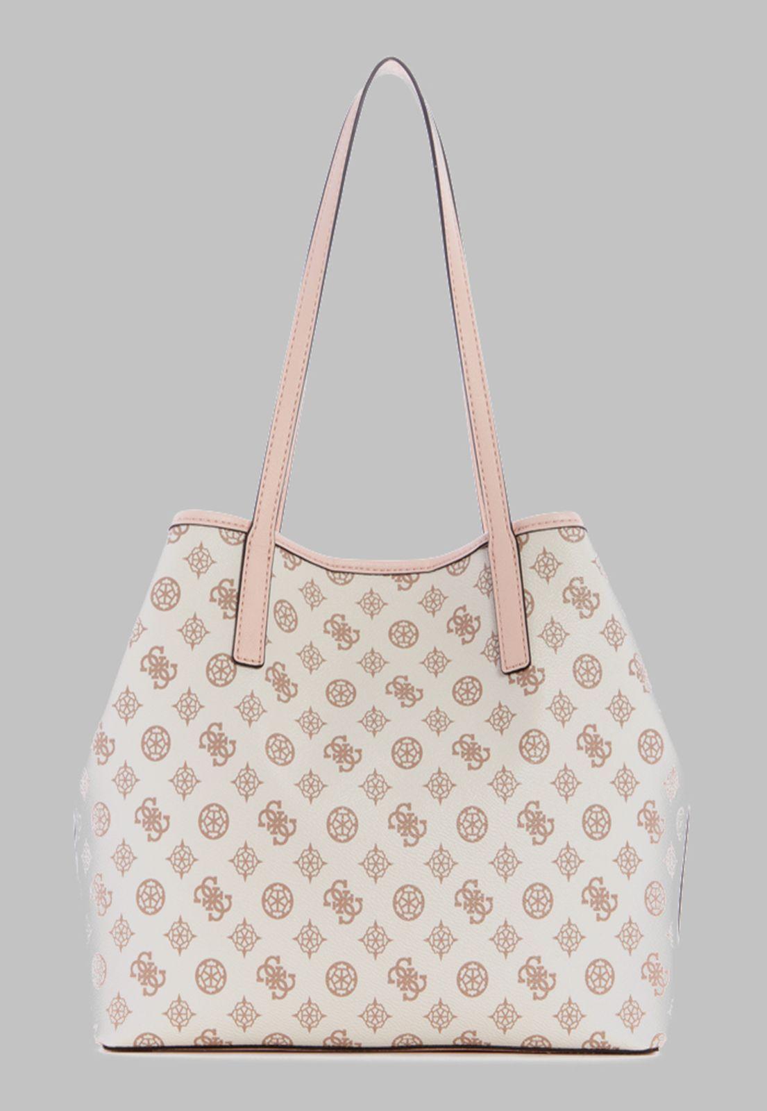 Cartera Guess Vikky Tote Cru Crema-2