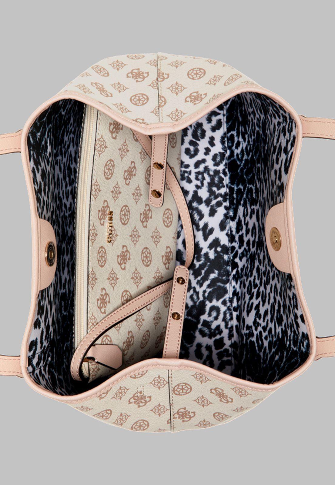 Cartera Guess Vikky Tote Cru Crema-3