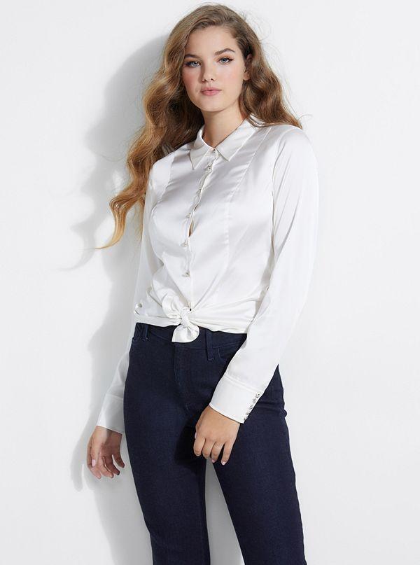 Camisa Guess Ls Cherylnn Button Up Shirt-0